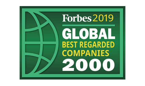 Forbes' Global 2000 Top 250 World's Best Regarded Companies 2019